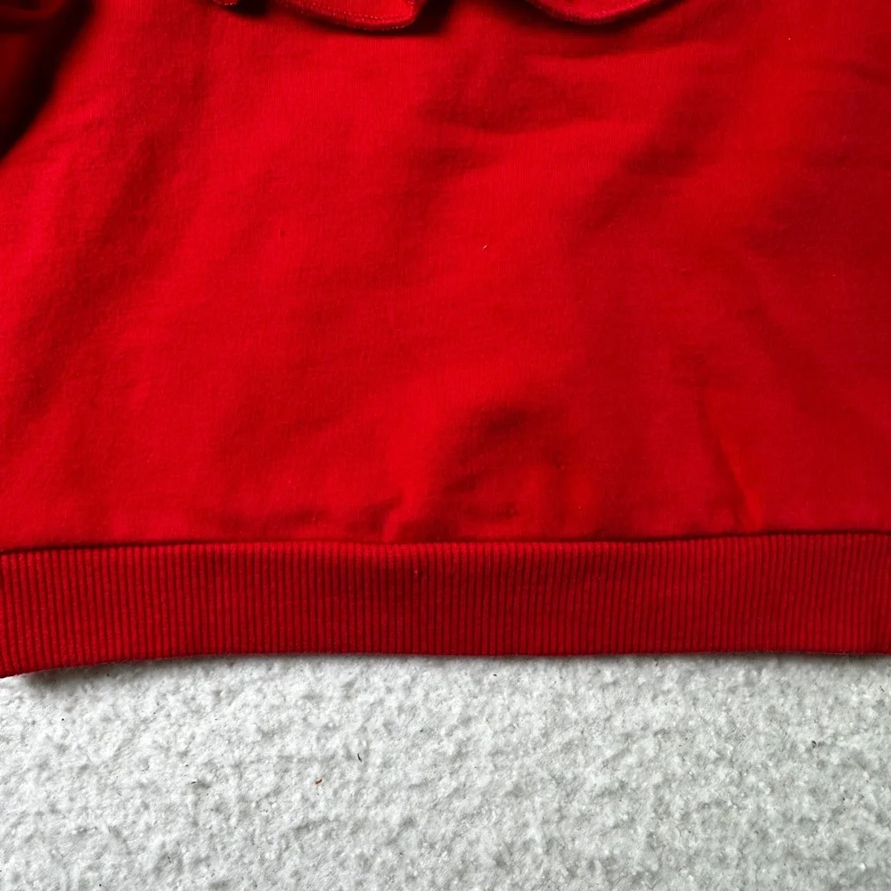 NWT Tucker Tate Baby Girl Red Ruffle Crewneck Sweatshirt 6M Snap‎ Closure